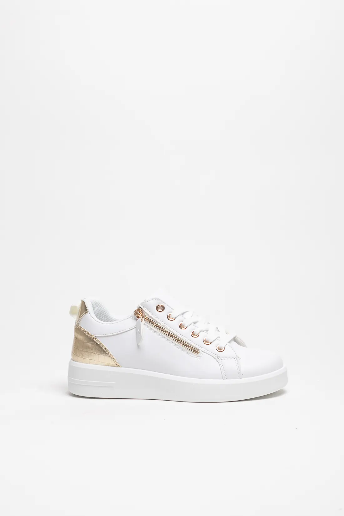 CASUAL SNEAKERS KALA - WHITE/GOLD