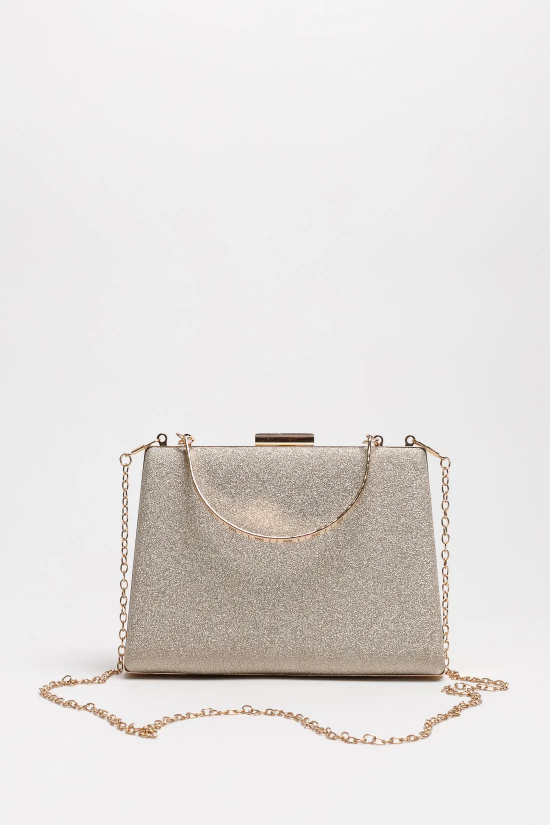 BOLSO DE MANO CUVEL - DORADO