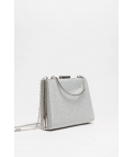BOLSO DE MANO CUVEL - PLATA