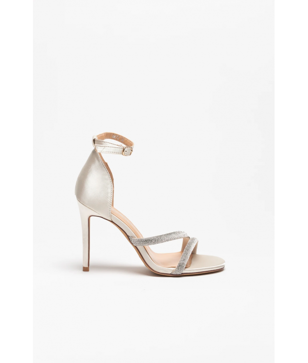 STELIA HEELED SANDAL - BEIGE