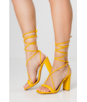 SANDALIA DE TACÓN CRISTA - AMARILLO