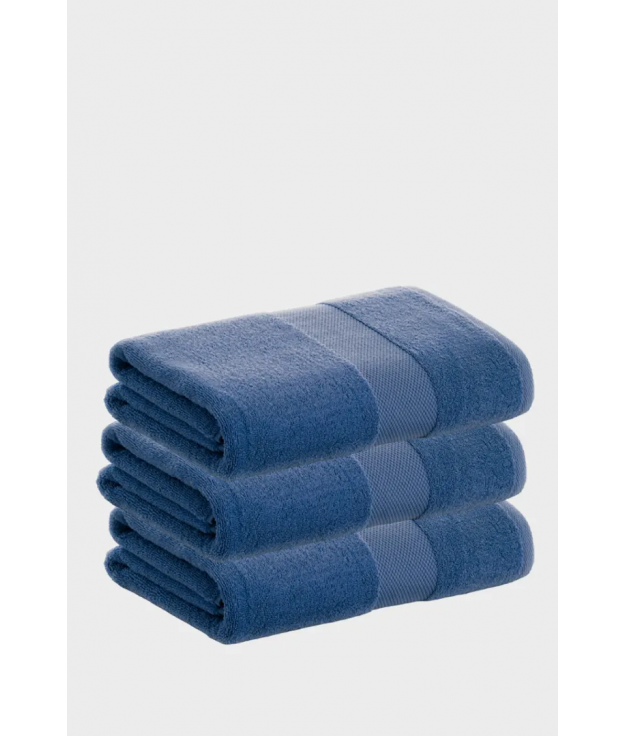PACK OF 3 COTTON TOWELS DONEGAL COLLECTIONS - BLUE