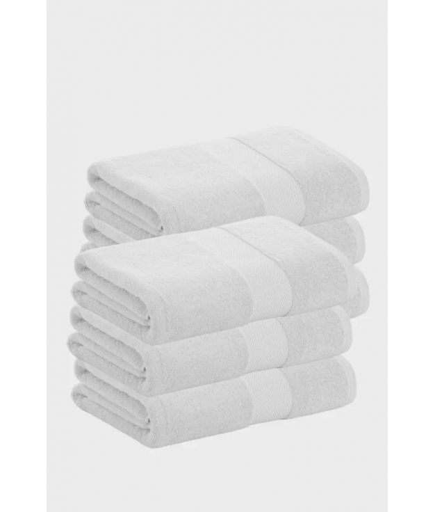 PACK OF 6 COTTON TOWELS DONEGAL COLLECTIONS - WHITE