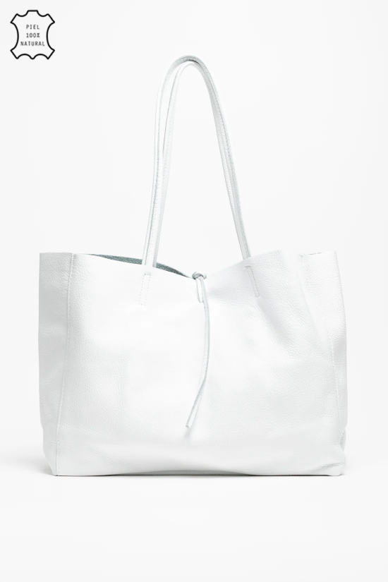BOLSO DE PIEL ILARY - BLANCO