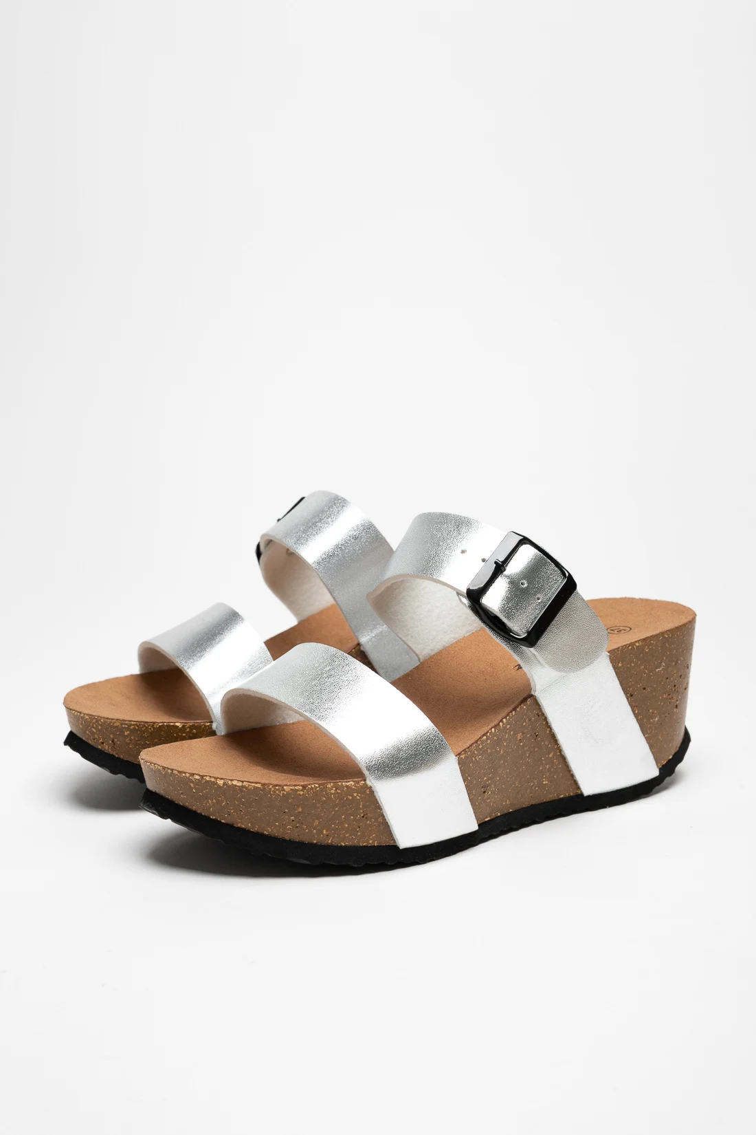 LEATHER SANDALS - SILVER