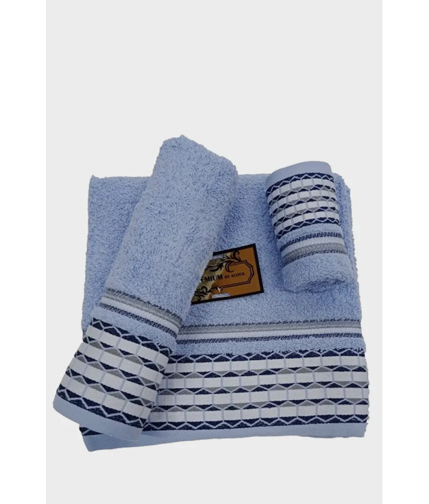 DOLAN 3-PIECE TOWEL SET - BLUE