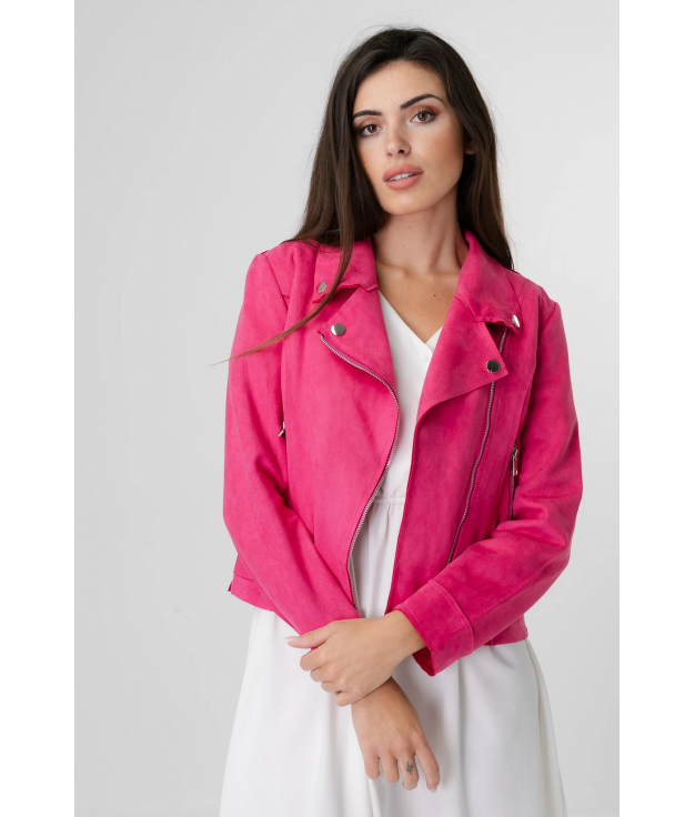 LINEN JACKET - FUCHSIA