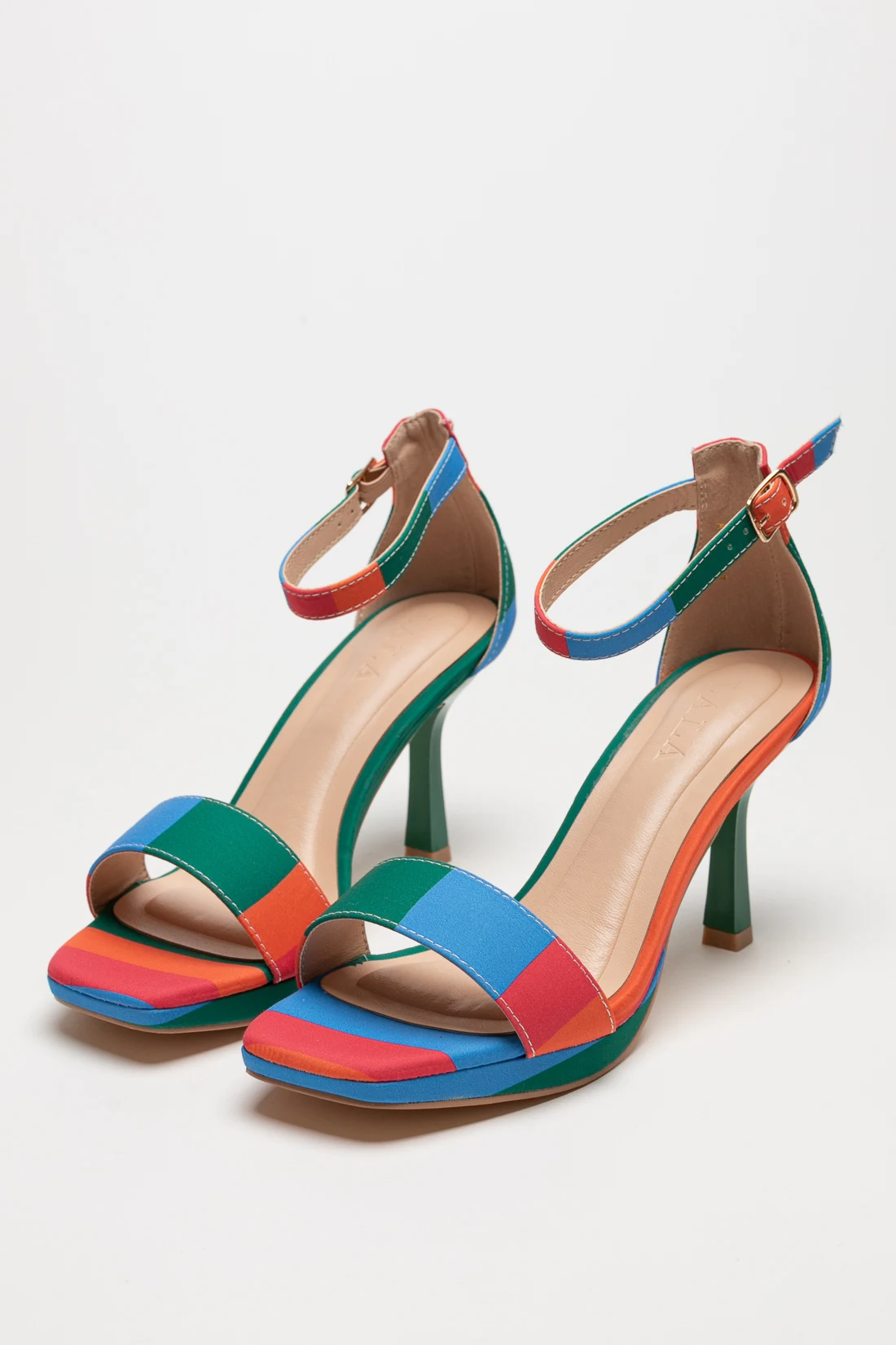 CUBIA HEELED SANDALS - BLUE