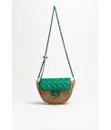 BANDOLERA GARILE - CAMEL/VERDE CÉSPED