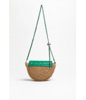 BANDOLERA GARILE - CAMEL/VERDE CÉSPED