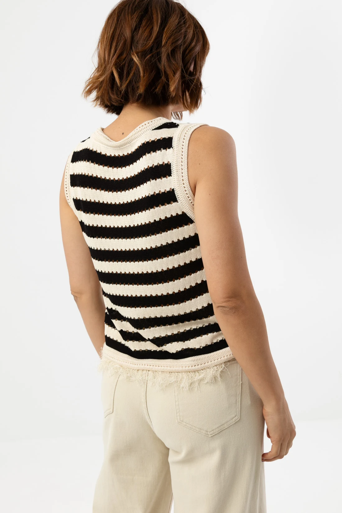 KNITTED TOP NUCRES - APRICOT