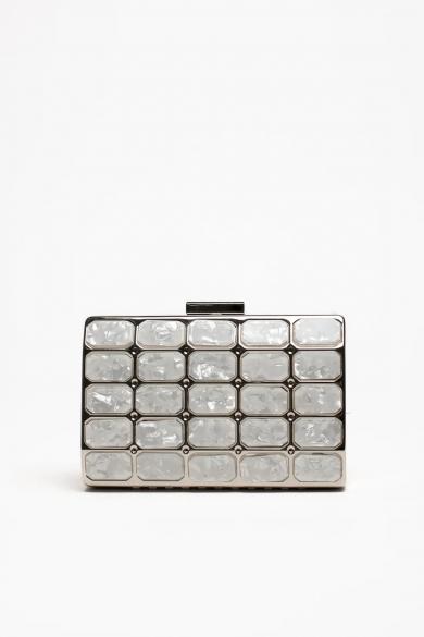 BOLSO DE MANO LESCA - BLANCO