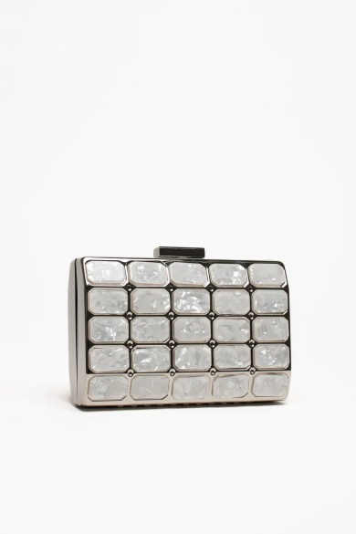 BOLSO DE MANO LESCA - BLANCO 2