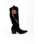 INDIANINI TREYALIA HIGH BOOT - NOIR