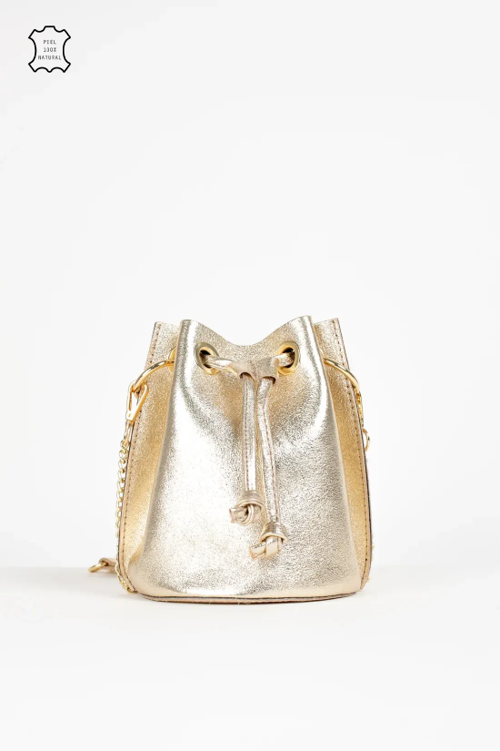 SAC EN CUIR LOUPE - OR