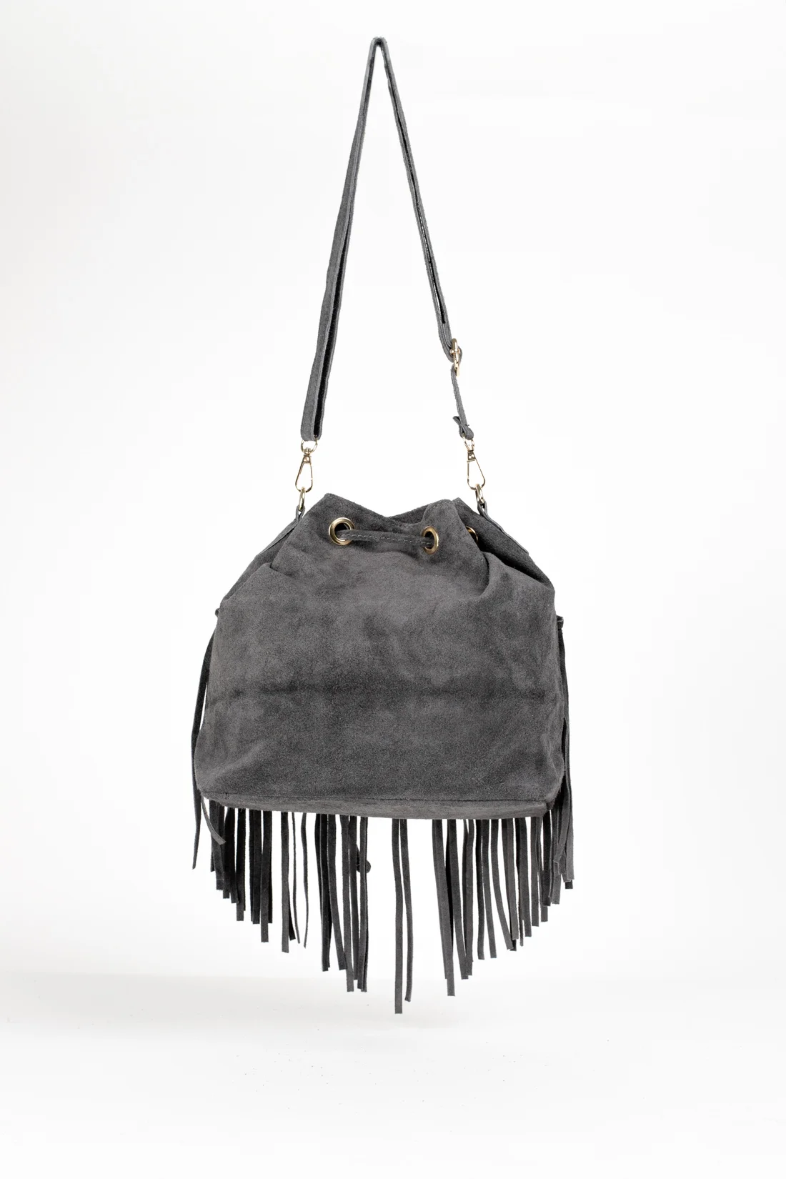 MAUMERE LEATHER BAG - GREY