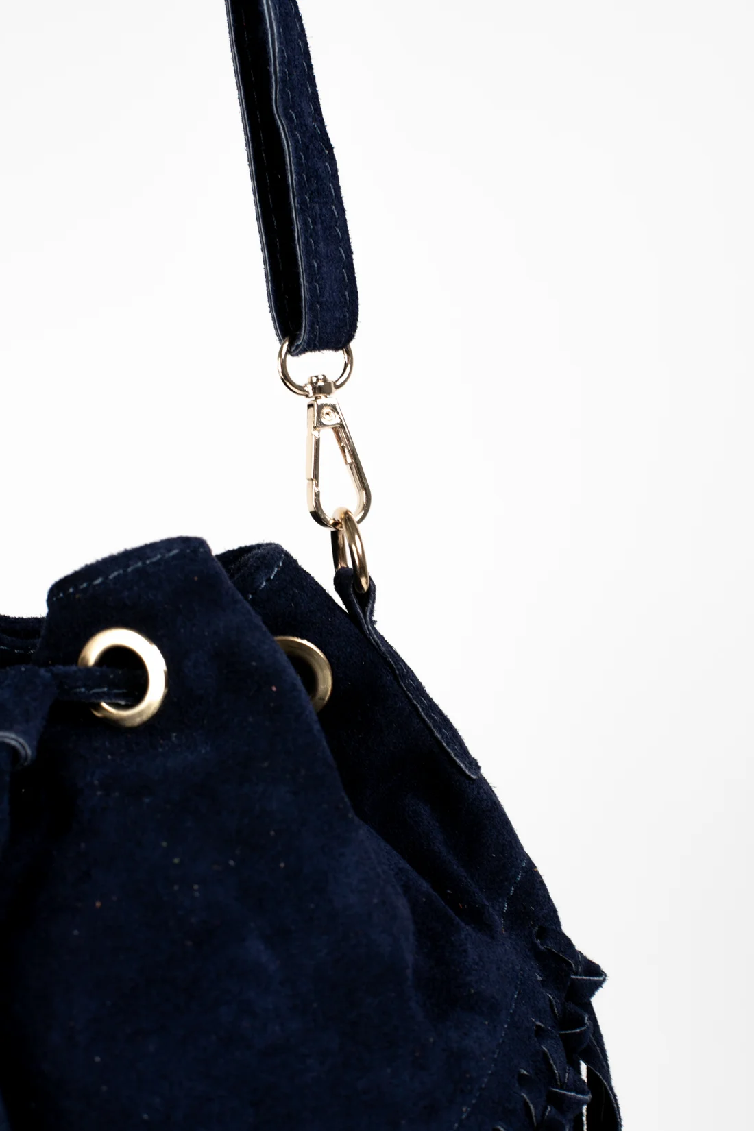 MAUMERE LEATHER BAG - NAVY BLUE
