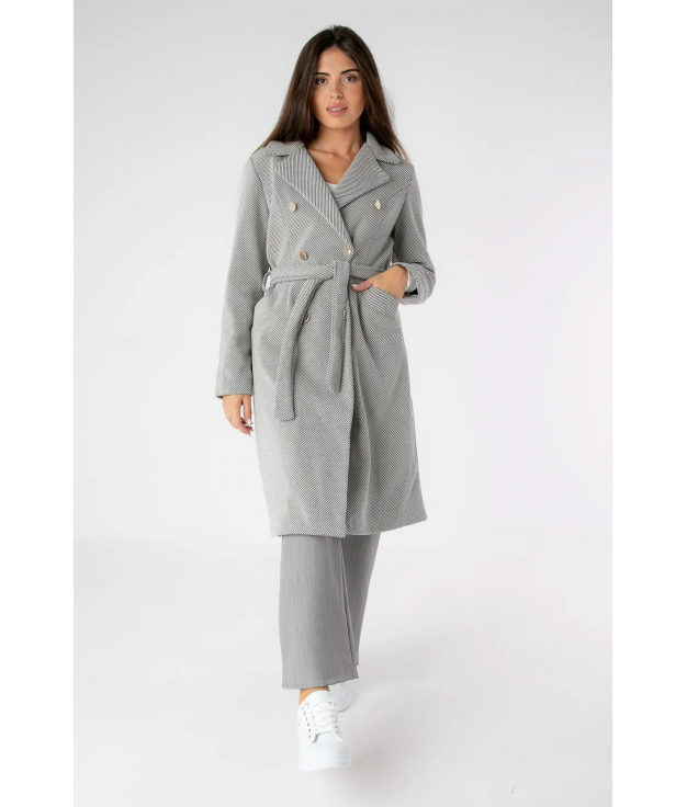 EMPOR COAT - GREY STRIPES