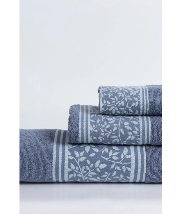ITZIAR TOWEL SET 3 PIECES - BLUE