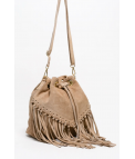 BOLSO DE PIEL MAUMERE - BEIGE