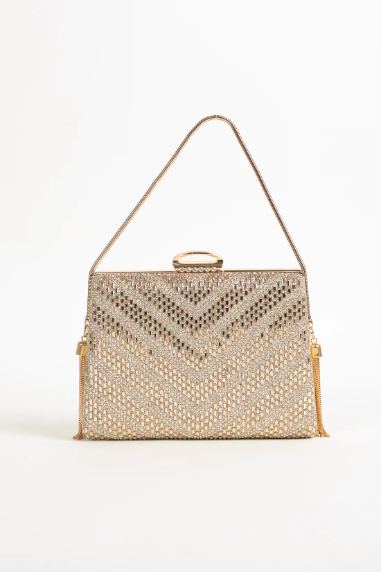 BOLSO DE MANO BELL - ORO