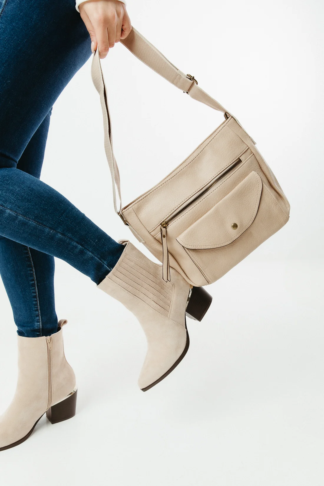 Bolso bandolera online beige