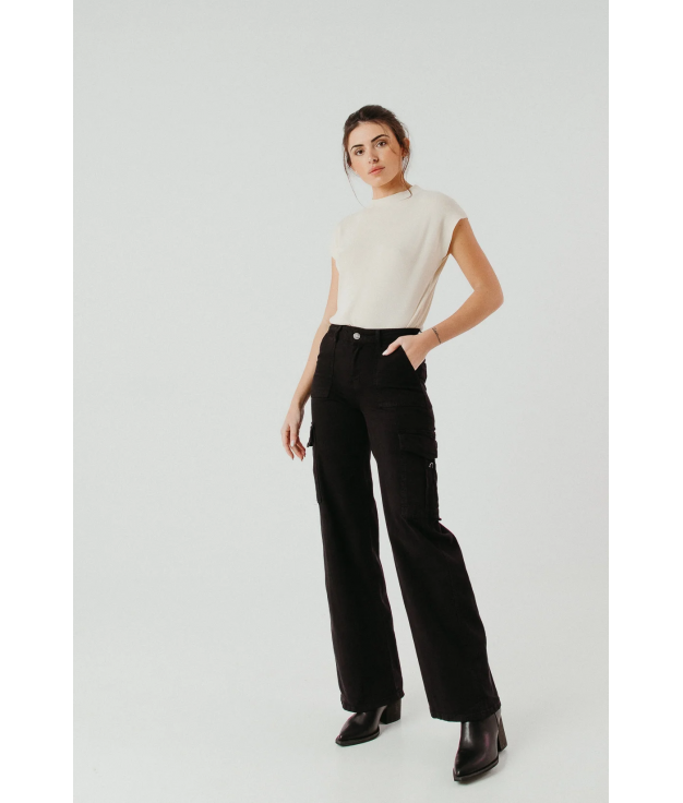 RONSES TROUSERS - BLACK