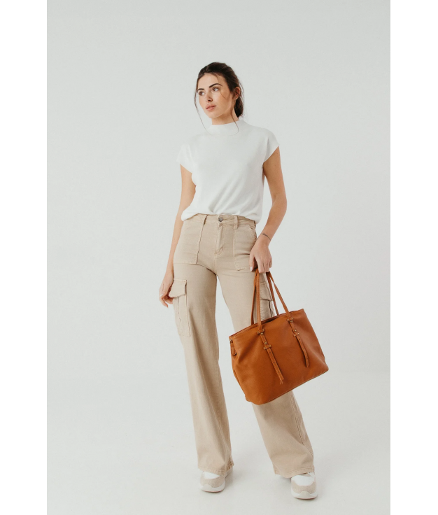 RONSES TROUSERS - BEIGE
