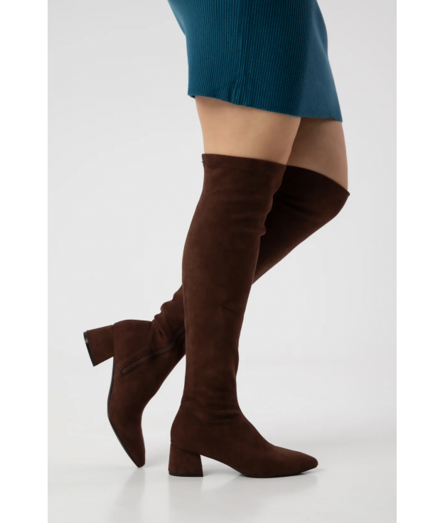 MIKAL TALL BOOT - BROWN