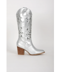 NACO COWBOY HIGH BOOT - SILVER