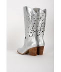 NACO COWBOY HIGH BOOT - SILVER