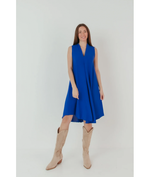 ABELA DRESS - KLEIN BLUE