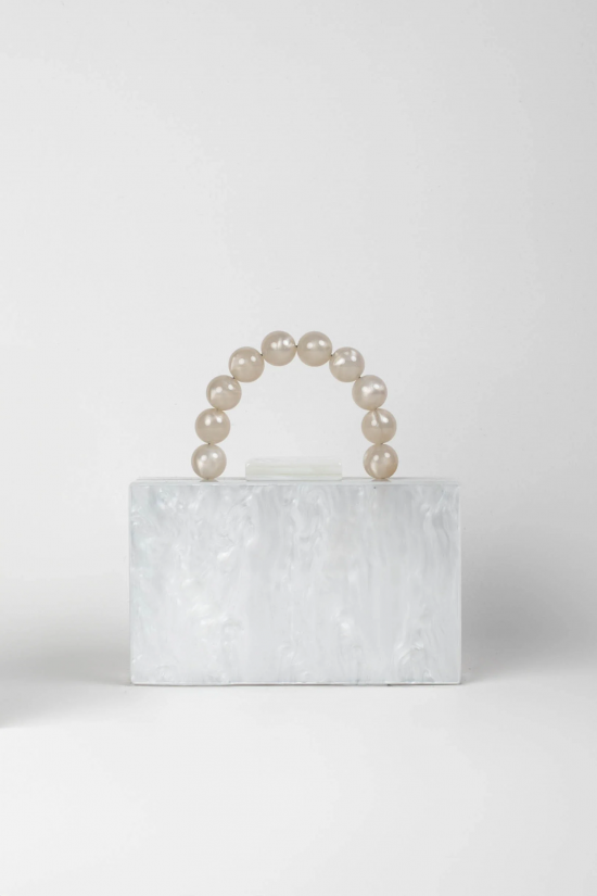 VALTRE CLUTCH BAG - WHITE