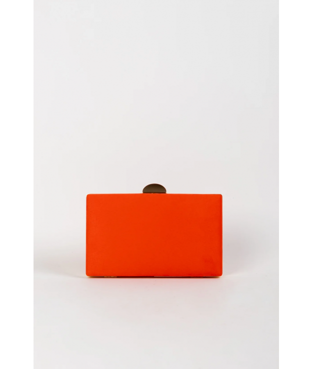 ANAR CLUTCH BAG - DARK ORANGE