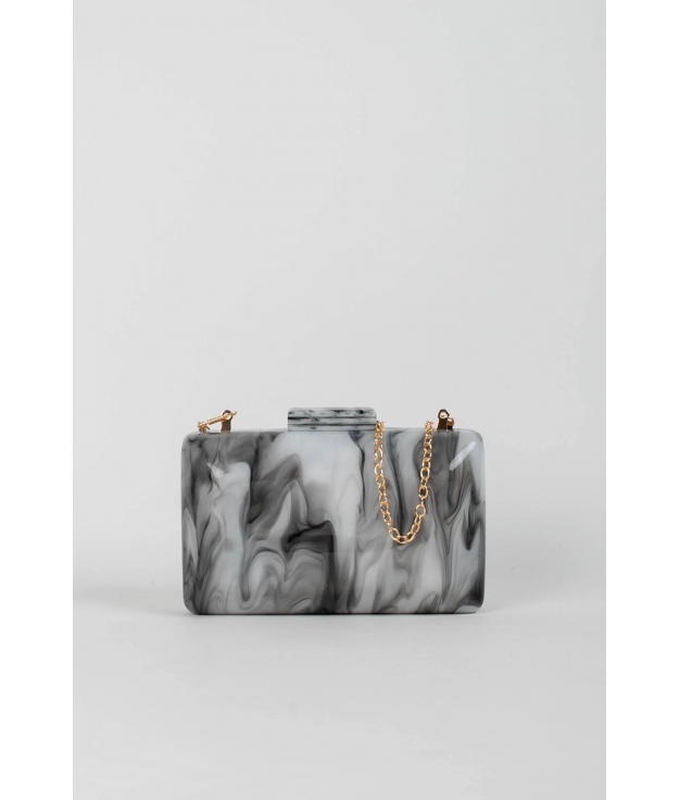 PERDES CLUTCH BAG - GREY