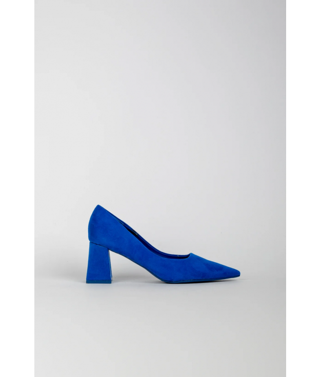 CHAUSSURE À TALON NIERE - BLEU