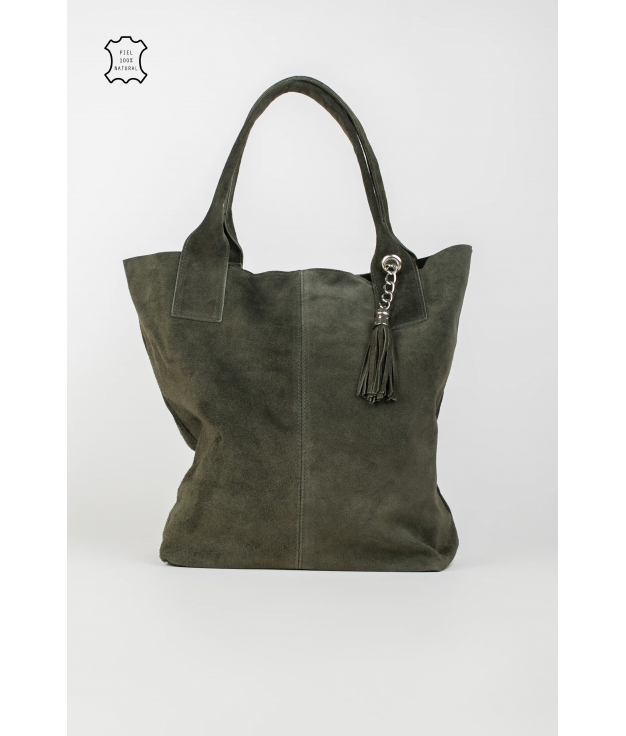 BOLSA DE COURO MYKONOS - VERDE MILITAR