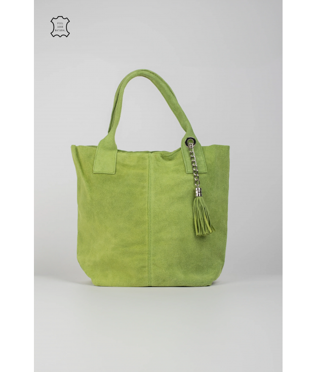 BOLSA DE COURO MYKONOS - VERDE GRAMA