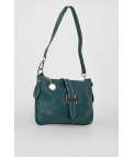 BANDOLERA DE PIEL BLUBAS - VERDE BOTELLA