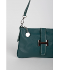 BANDOLERA DE PIEL BLUBAS - VERDE BOTELLA
