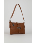 BANDOLERA DE PIEL BLUBAS - CAMEL