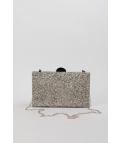BOLSO CLUTCH PERTA - PLATA