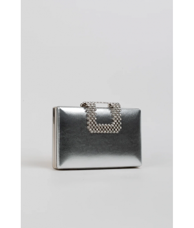 BOLSO CLUTCH FONOS - PLATA