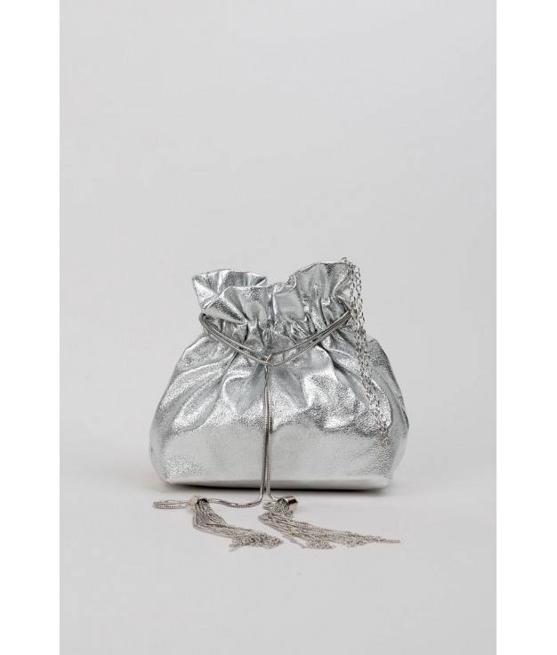 BOLSO BOMBONERA WONDA - PLATA