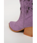 LERMEX COWBOY LOW BOOT - LILAS