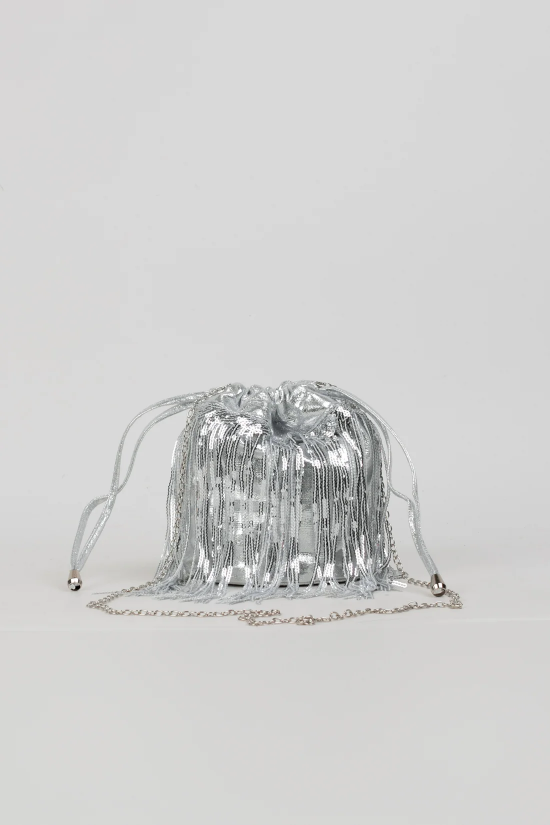 BOLSO BOMBONERA COLIN - PLATA