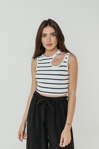TOP USAS - BLANC
