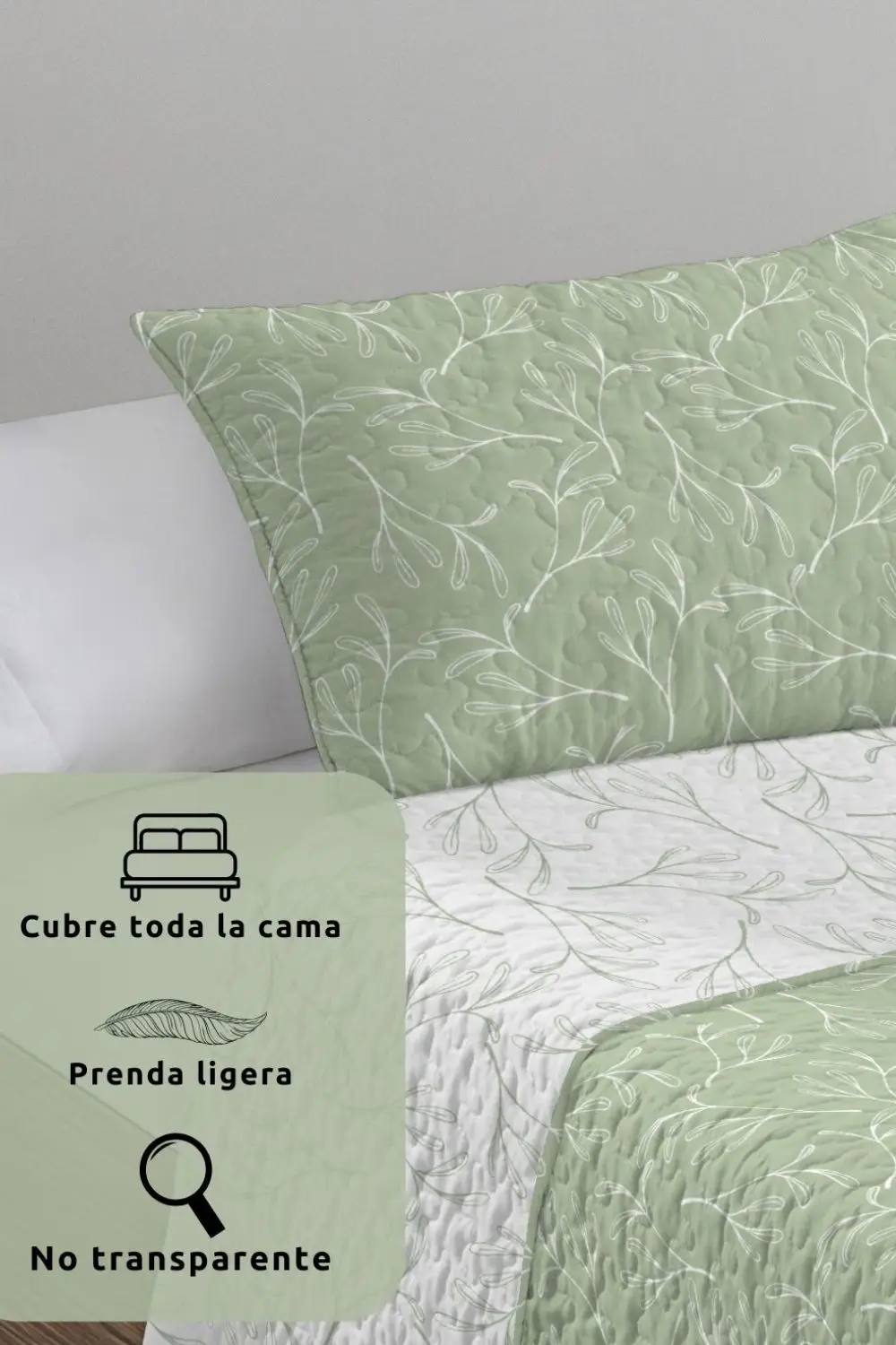 BOUTÍ COUVRE-LIT ALTE VERDE BY DONEGAL COLLECTIONS
