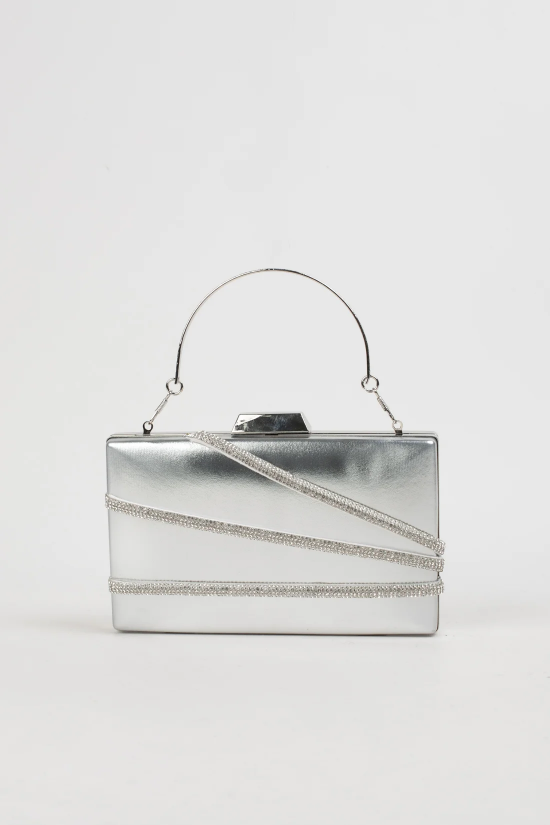 BOLSO CLUTCH ENAS - PLATA