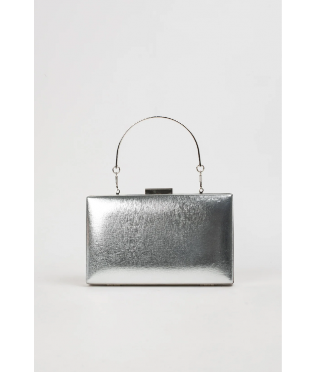 BOLSO CLUTCH FIKEL - PLATA